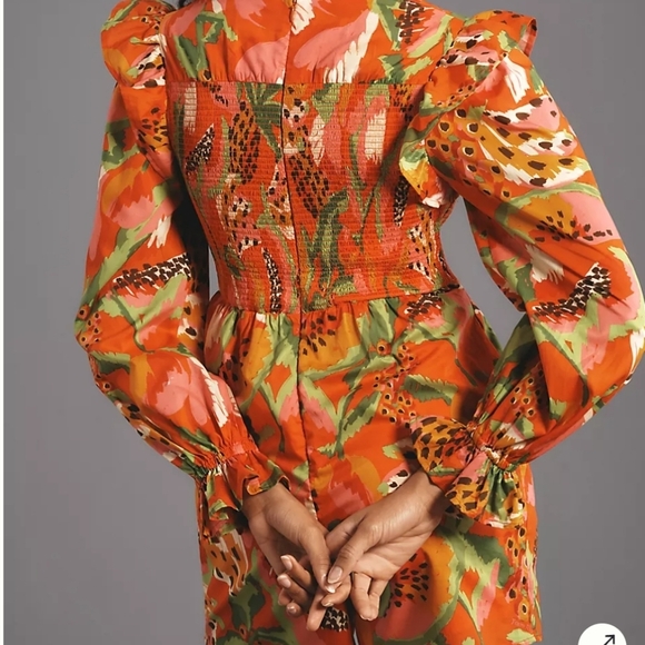 New FARM RIO Tropical Ruffle Sleeve Romper - Picture 3 of 16